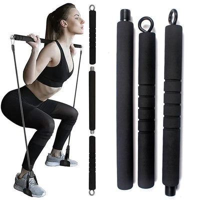 Pilates Stick Yoga Pull Bar Multifunctional Home Fitness Stick Chest Expander